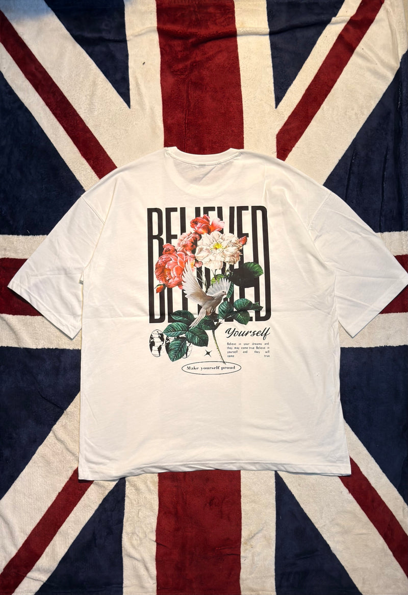 Beleived | Oversized Unisex Printed Tees | Streetwear
