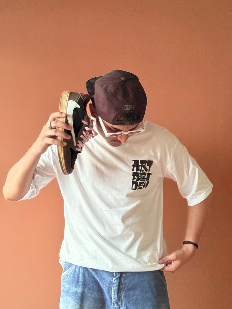 Art is Freedom | Oversized Unisex Printed Tees | Streetwear