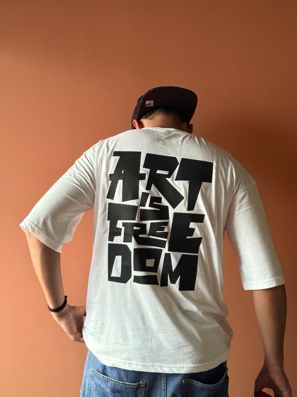 Art is Freedom | Oversized Unisex Printed Tees | Streetwear
